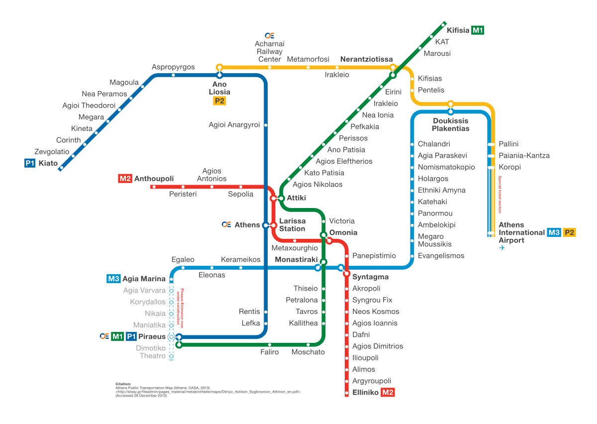 YIAP - Metro Map Athens